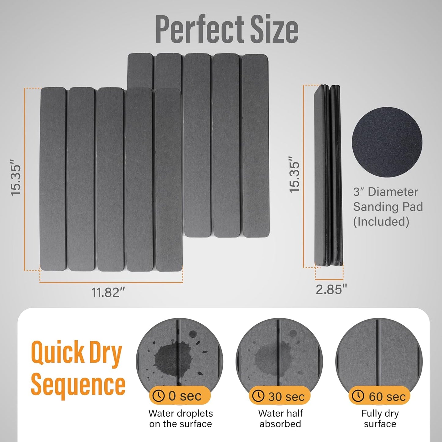 Large Foldable Stone Dish Drying Mat – Diatomaceous Earth