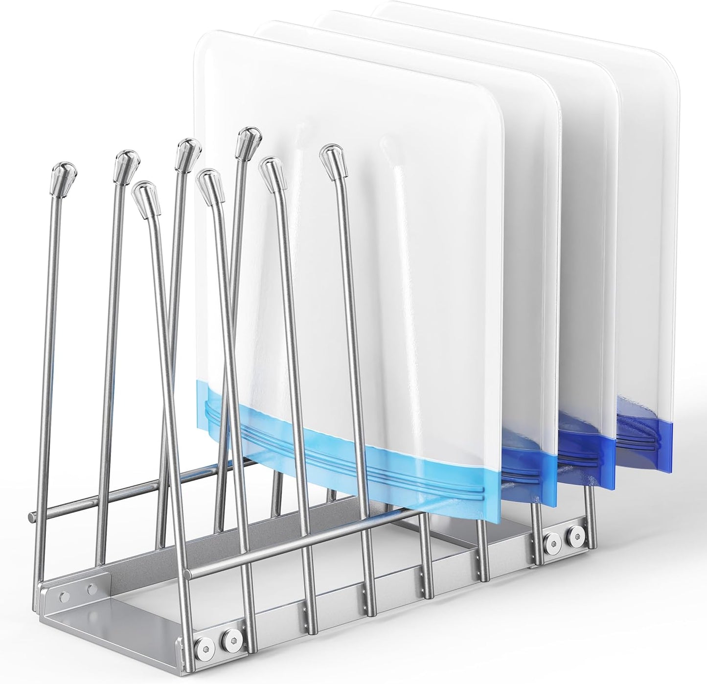 Reusable Bag Drying Rack, Foldable Metal Stand for Reusable Ziplock & Silicone Storage Bags