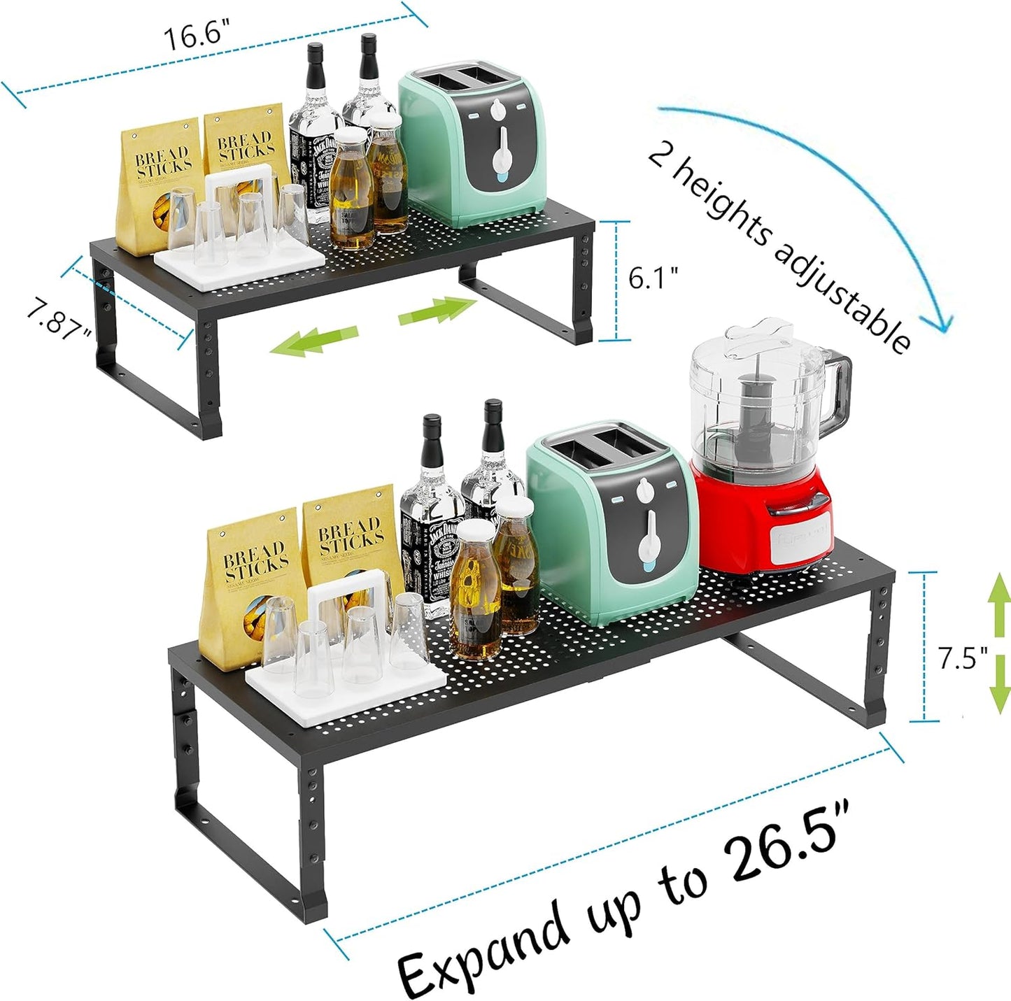 Expandable Adjustable Stackable Kitchen Organizer