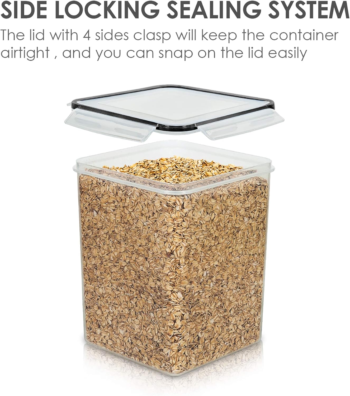 4 PCS Large Food Storage Containers 5.2L / 175oz