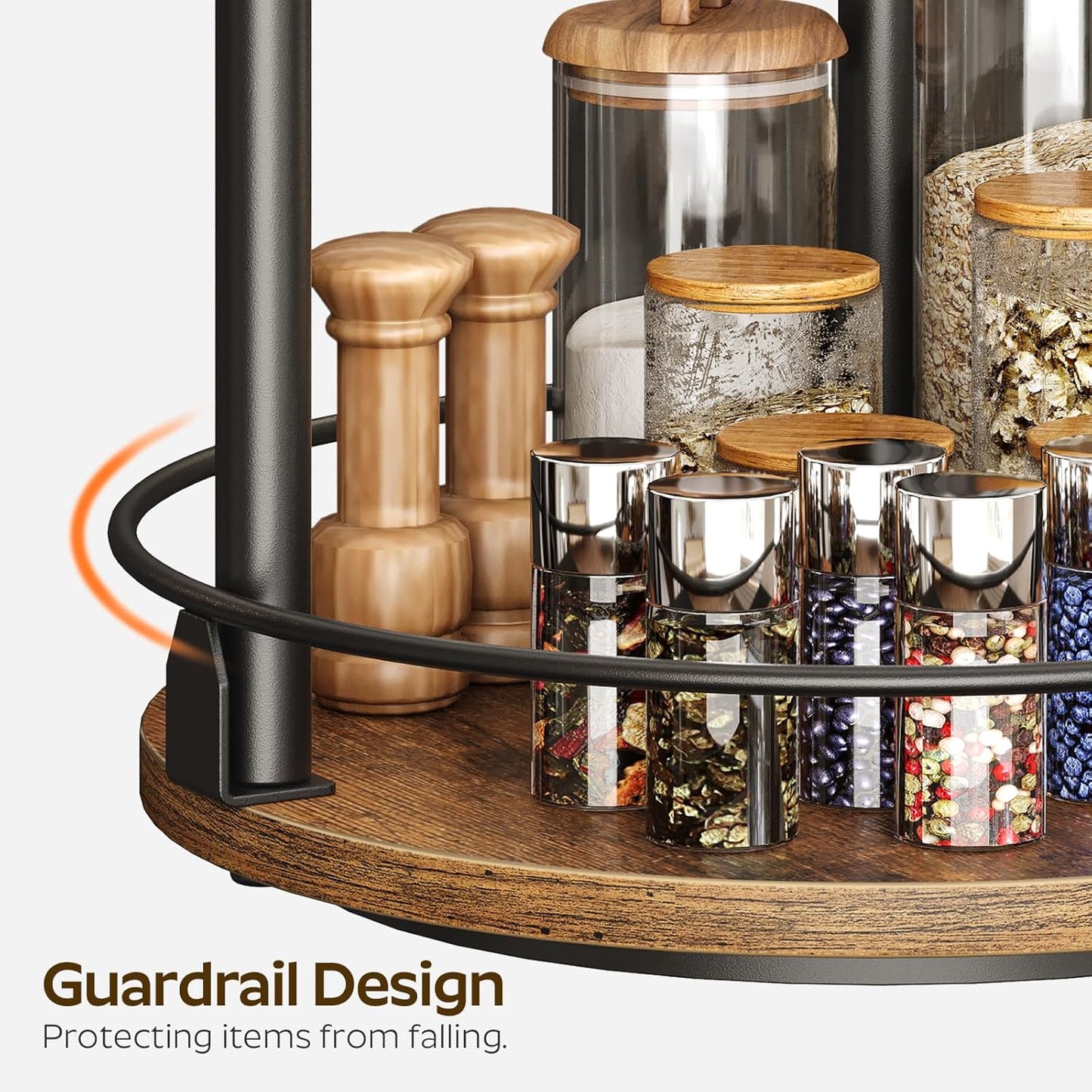 Spice Rack, Set of 2 Lazy Susan Organizer, 3-Tier Turntable Organizer For Cabinet
