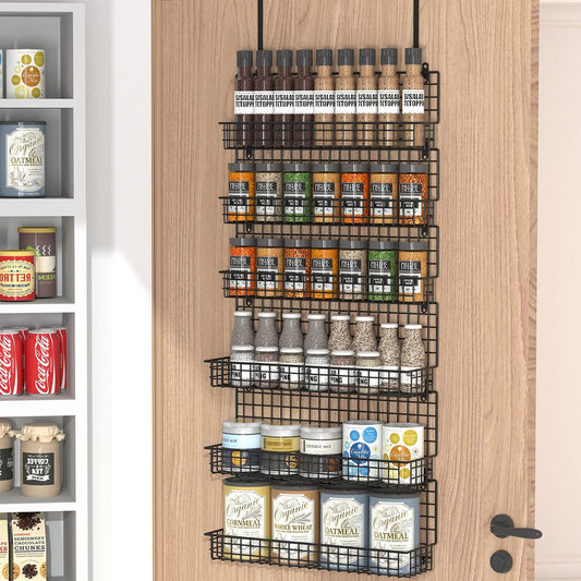 6-Tier Spice Rack Organizer with Door Hook