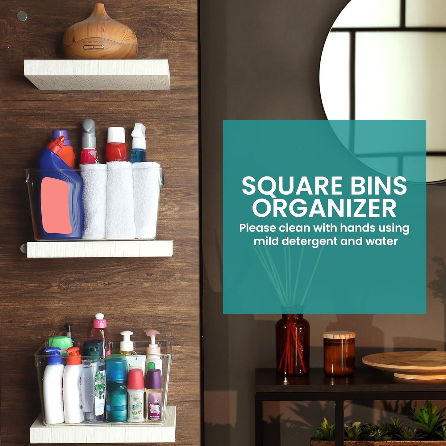 Clear Organizer or Storage Bins - 6 Pack Pantry Organizers and Storage Bins