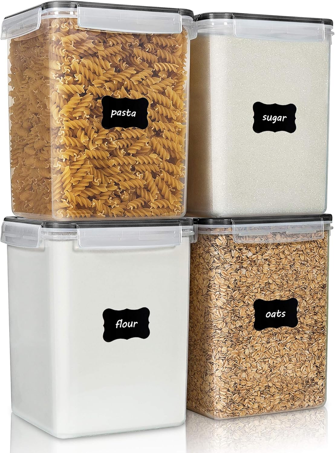 4 PCS Large Food Storage Containers 5.2L / 175oz