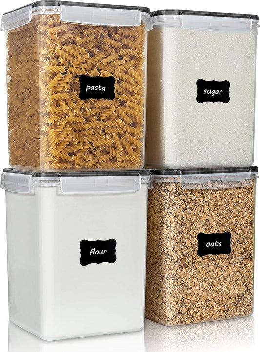 4 PCS Large Food Storage Containers 5.2L / 175oz