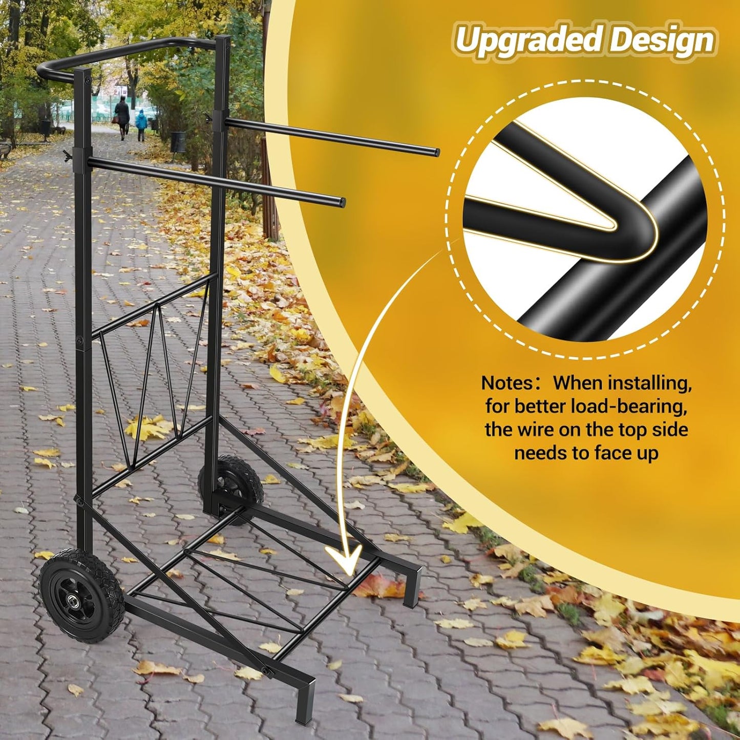 Trash Bag Holder, Adjustable Metal Leaf Bag Holder from 30-45 Gallon Capacity