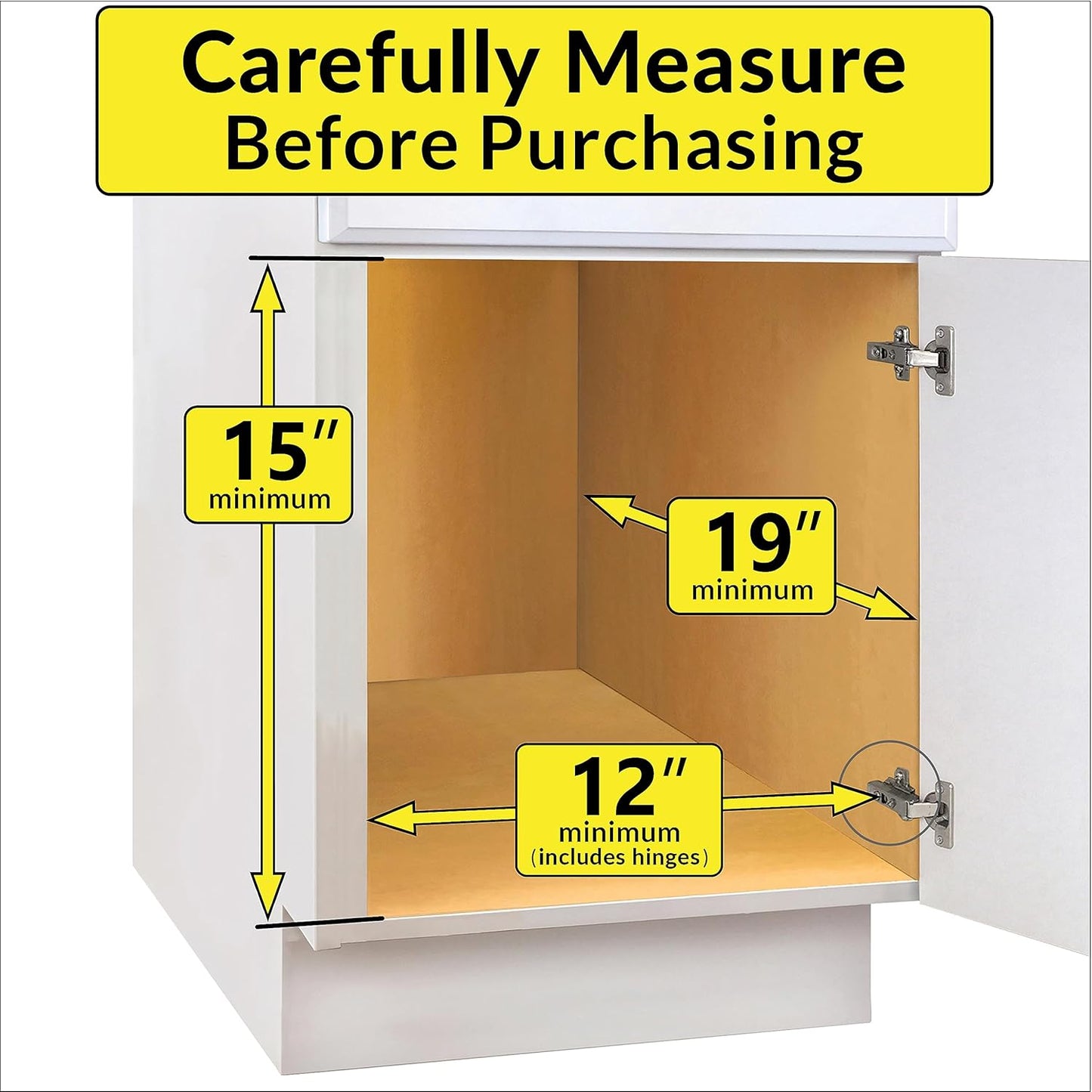 LYNK PROFESSIONAL® Pull Out Under Sink Kitchen Cabinet Organizer - 11.5 in. x 18 inch deep Drawer
