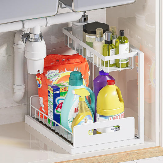 Under Sink Organizer and Storage, Slide Out Cabinet Organizer