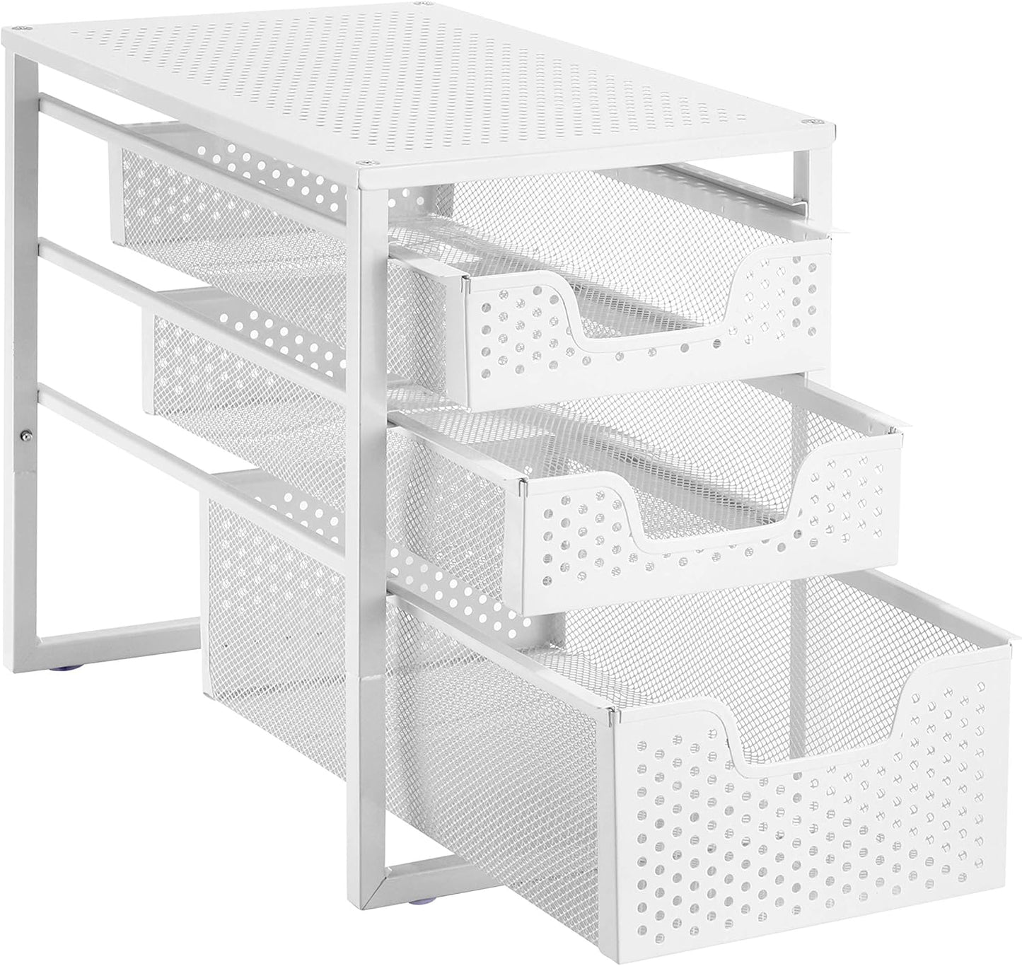 3-Tier Under Sink Cabinet Organizer with Sliding Storage Drawer