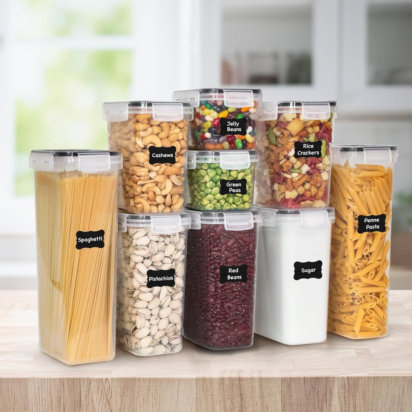 Kitchen Storage Containers with Lids, 48 PCS Airtight Food Storage Containers