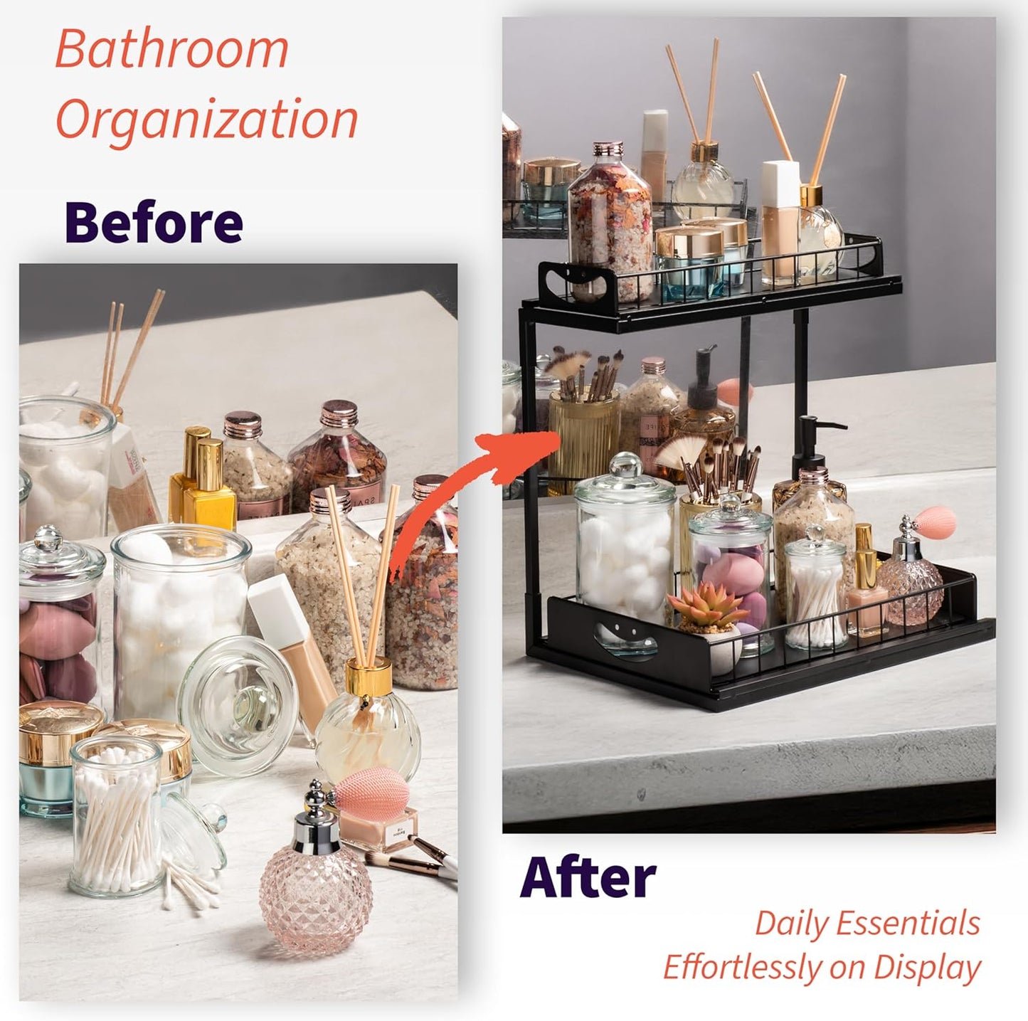 Under Sink Organizer, Pull Out Cabinet Organizer