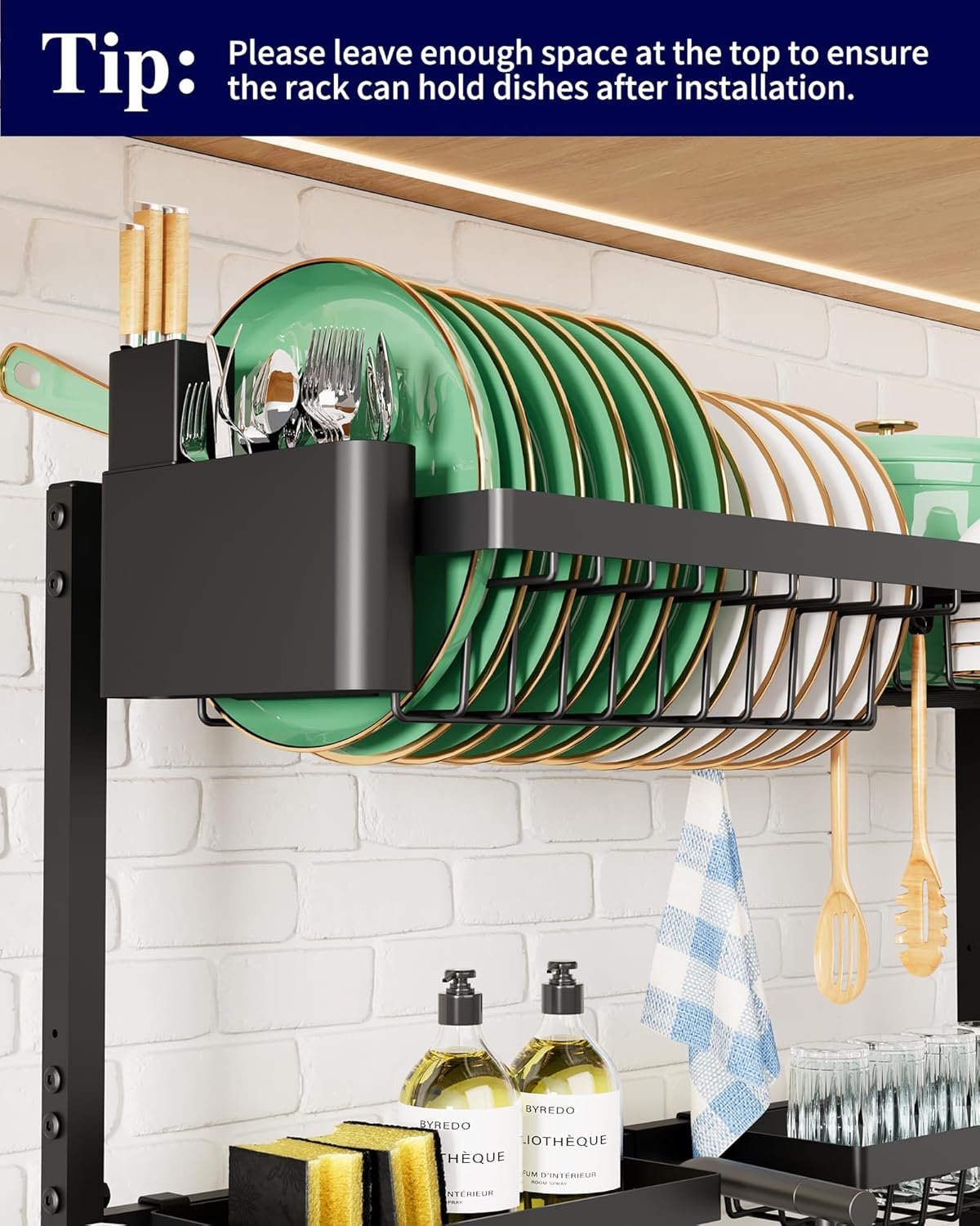 Over The Sink Dish Drying Rack - 30.0" to 33.9" x 21.5"