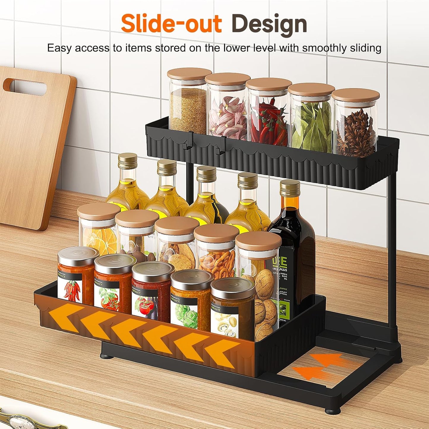 3 Pack Multi-Purpose Pull-Out Storage Organizers