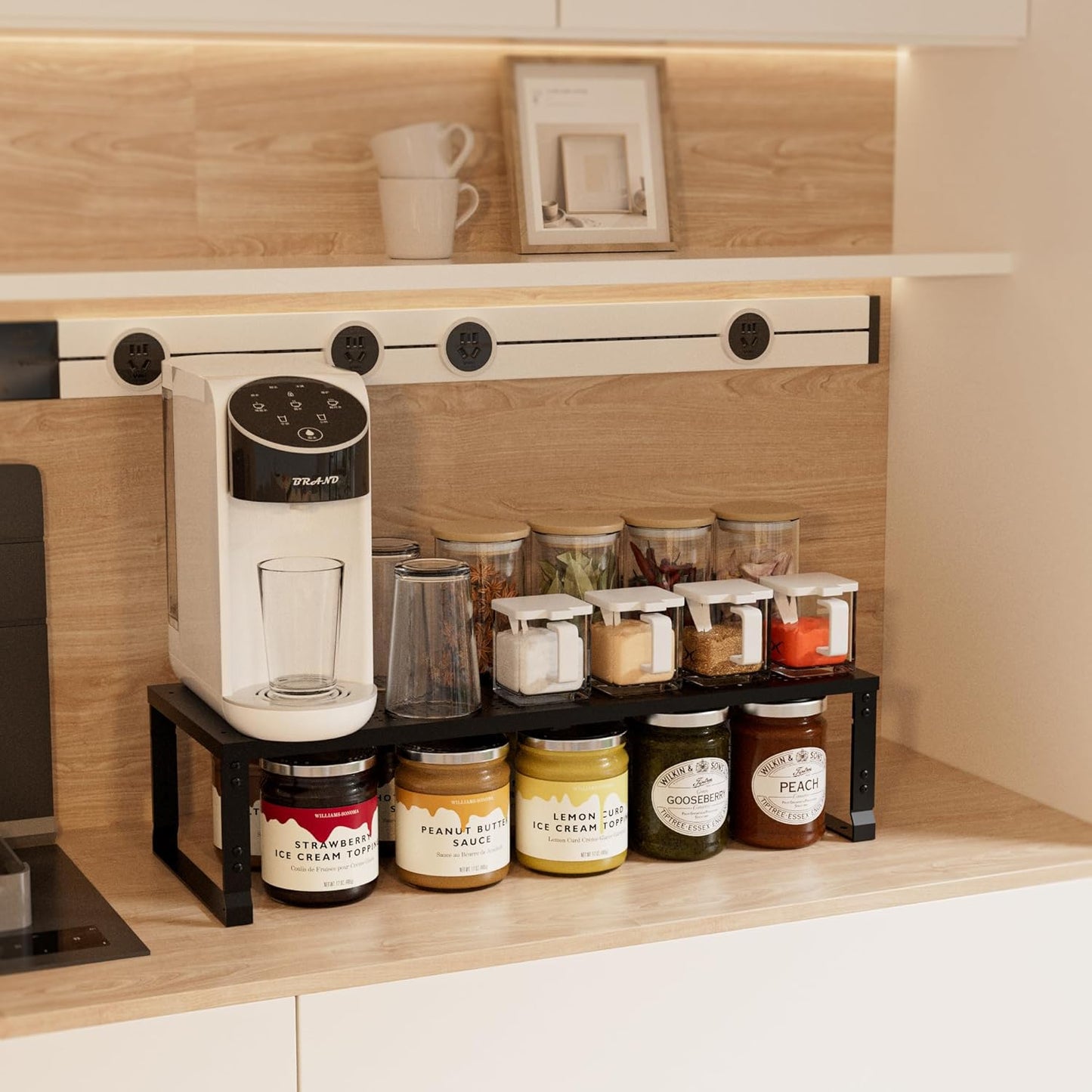 Expandable Spice Rack,Stackable Storage for Cabinet