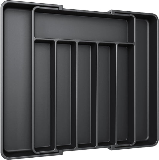 Silverware Organizer - Expandable Kitchen Drawer Organizer, Adjustable Utensil Organizer
