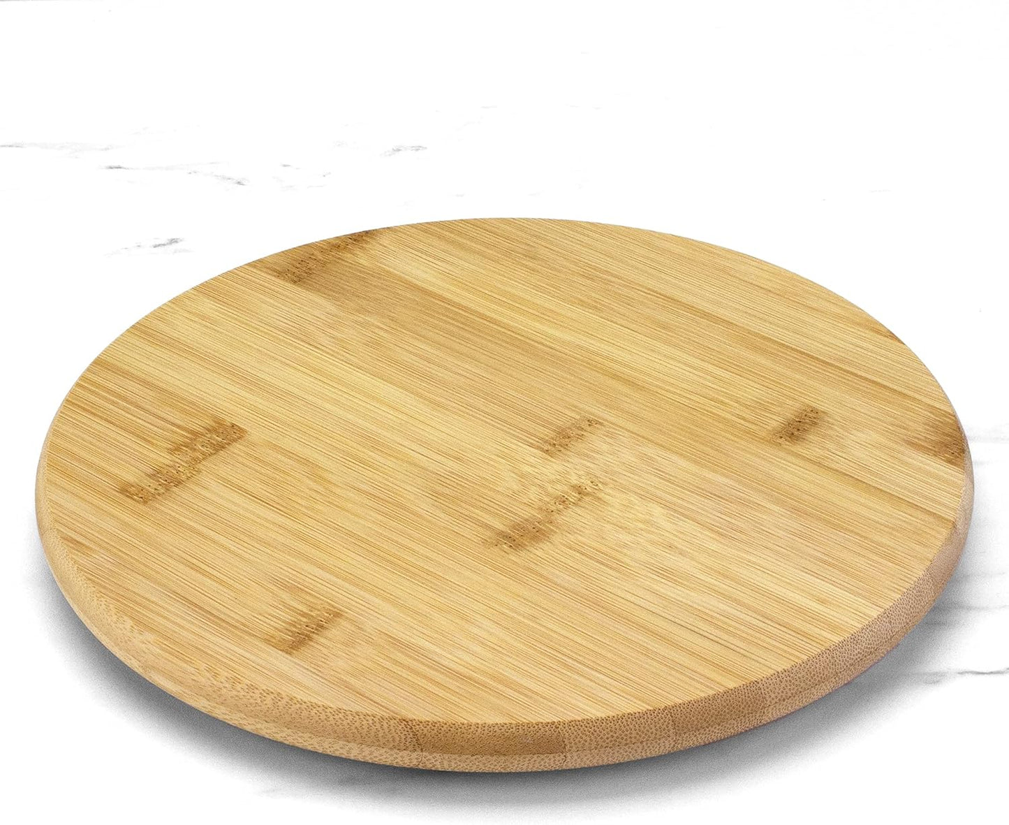 Lazy Susan Organizer for Cabinet, Pantry or Tabletop – 10" Bamboo Turntable for Kitchen