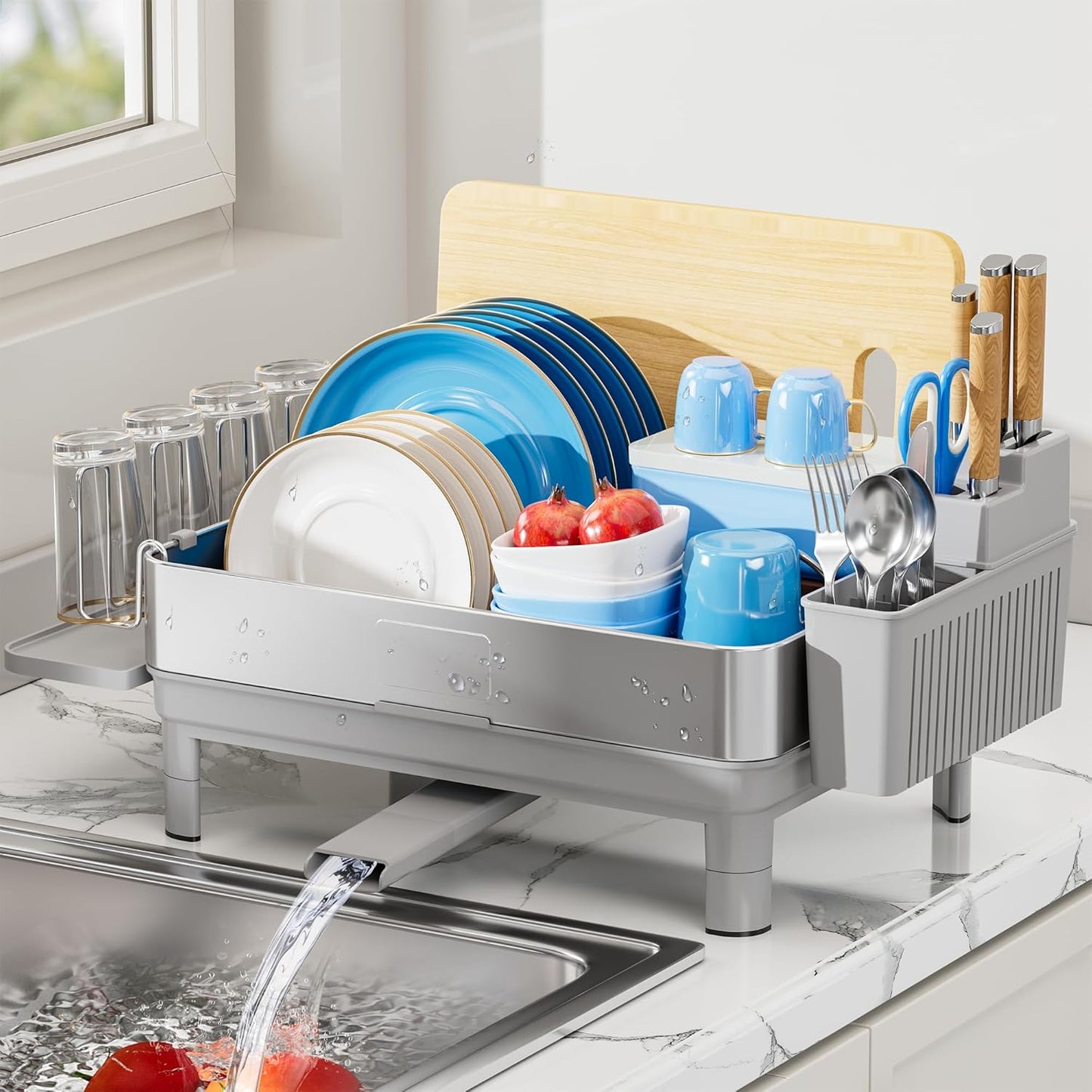 Dish Drying Rack, 304 Stainless Steel Dish Racks for Kitchen Counter