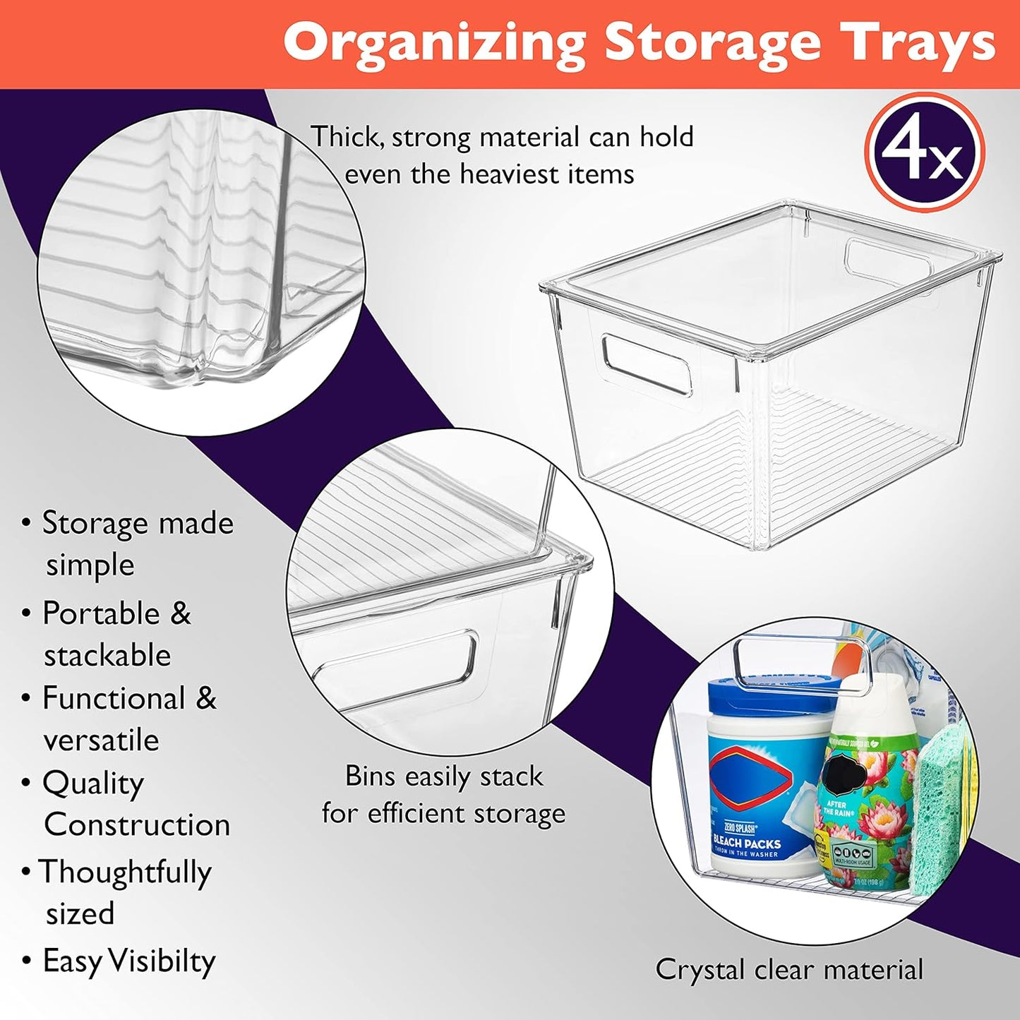 Plastic Storage Bins with Lids X-Large – Perfect Kitchen Organization