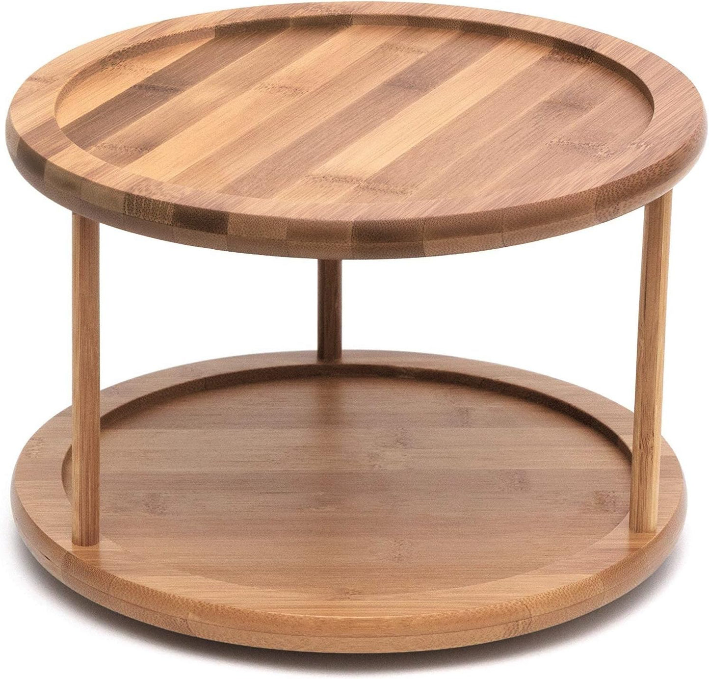 8302 Bamboo Wood 2-Tier 10" Kitchen Turntable