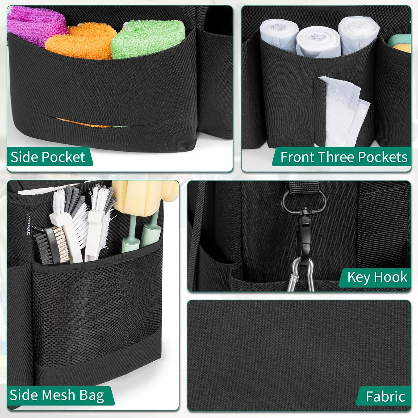 Wearable Cleaning Caddy Bag for Cleaning Supplies