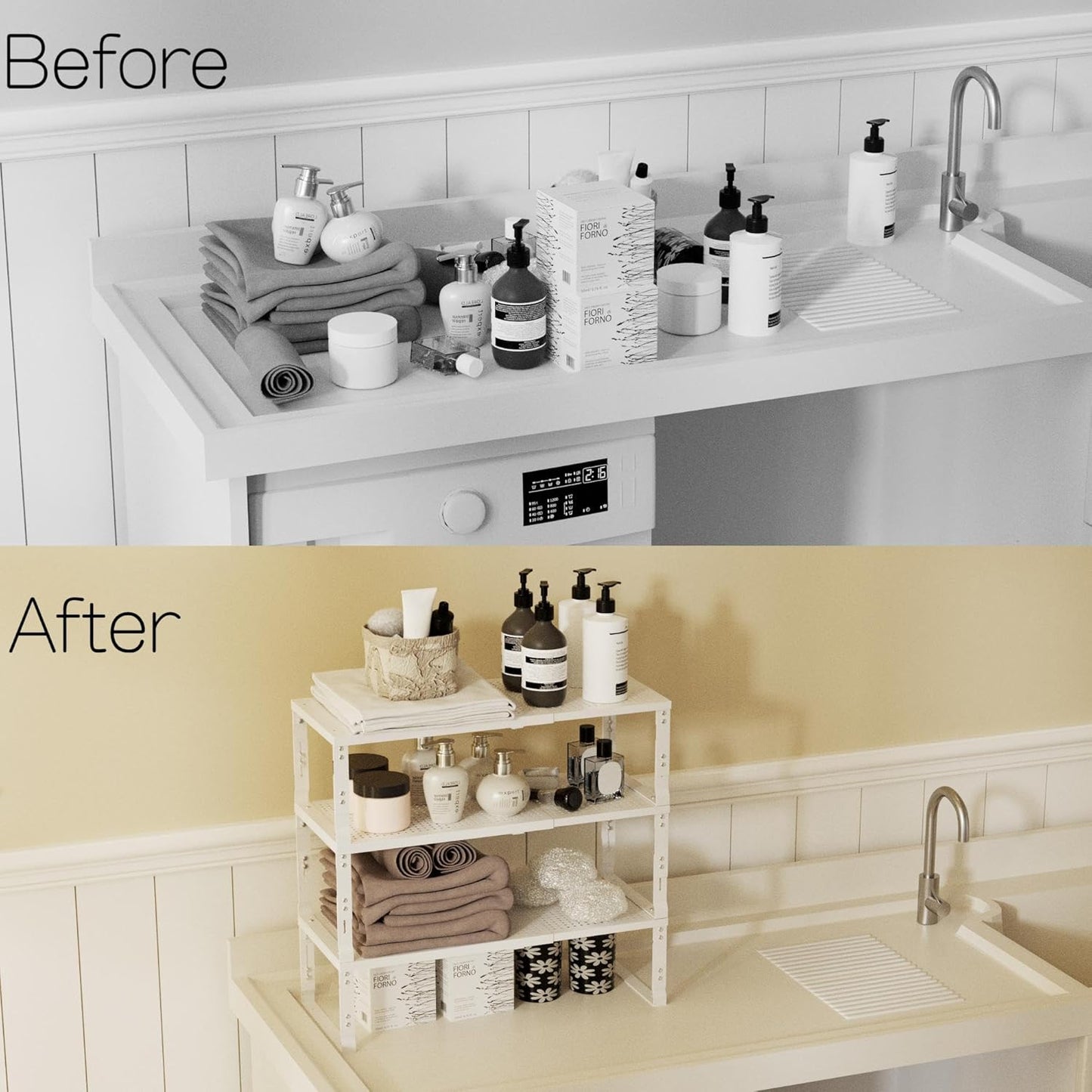 Heavy-Duty Adjustable Metal Shelf Organizer