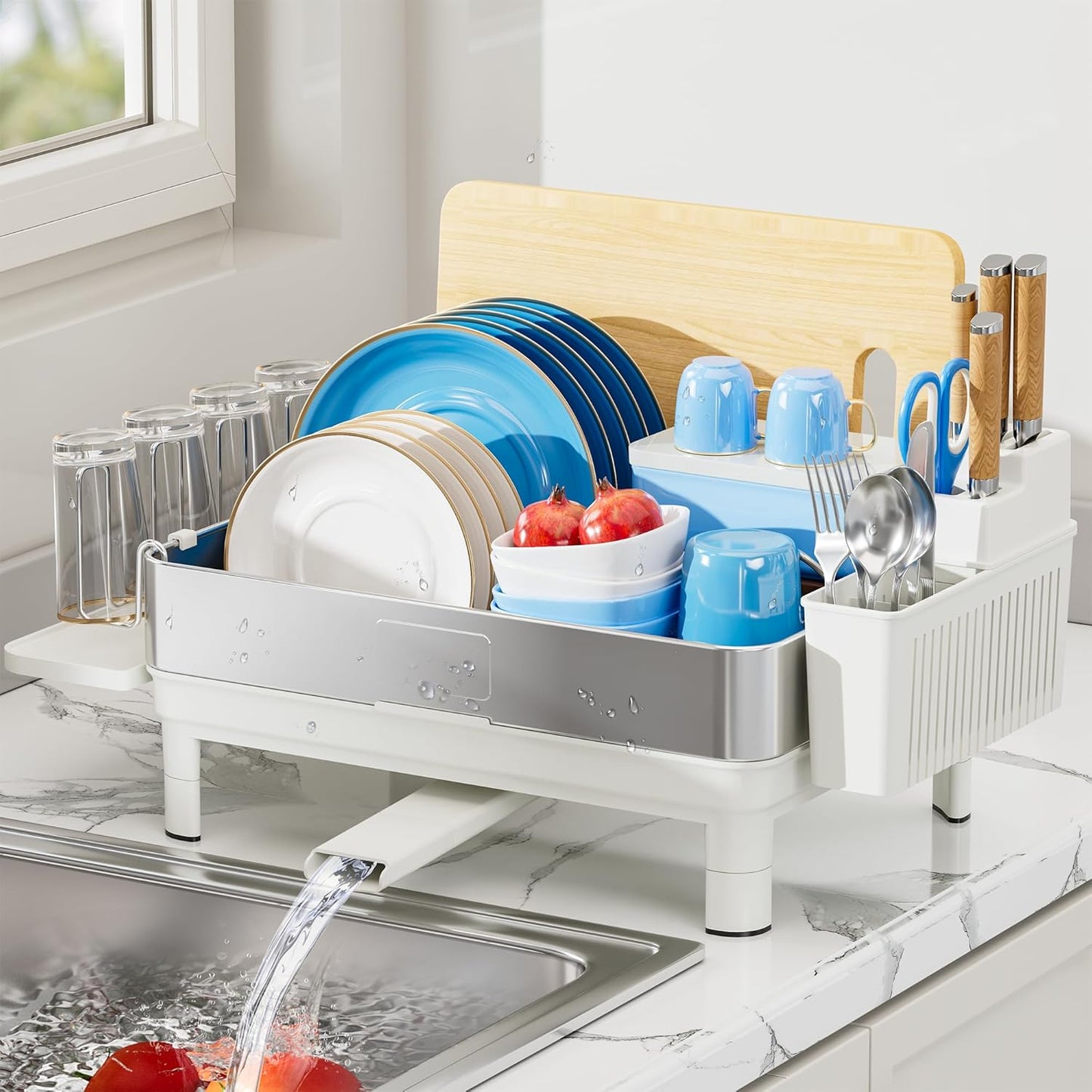 Dish Drying Rack, 304 Stainless Steel Dish Racks for Kitchen Counter