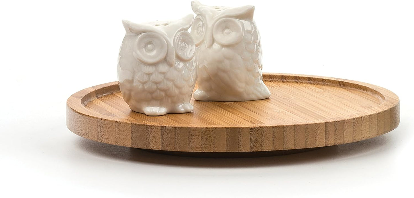 Tool Crock Turntable Lazy Susan, Bamboo, 8.25" | Handy in Cabinets or on Counters | Rotating Base with Sturdy Lip | Organize Spices & Small Bottles