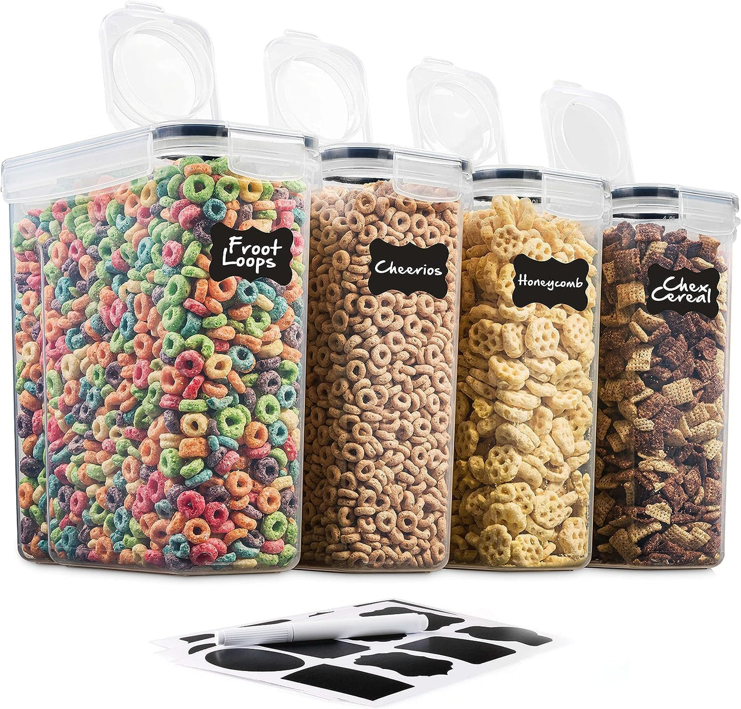 4 Pack Airtight Cereal & Dry Food Storage Container