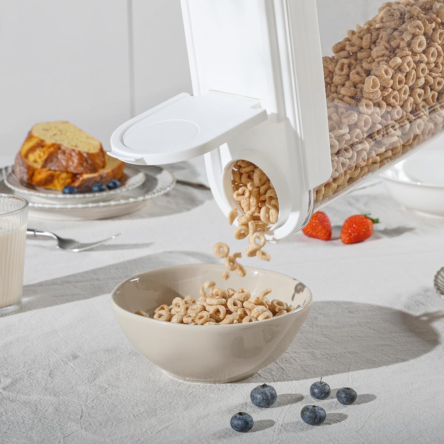 Cereal Containers Set, 3 PCS Airtight Food Storage Container with Flip-Top Lids