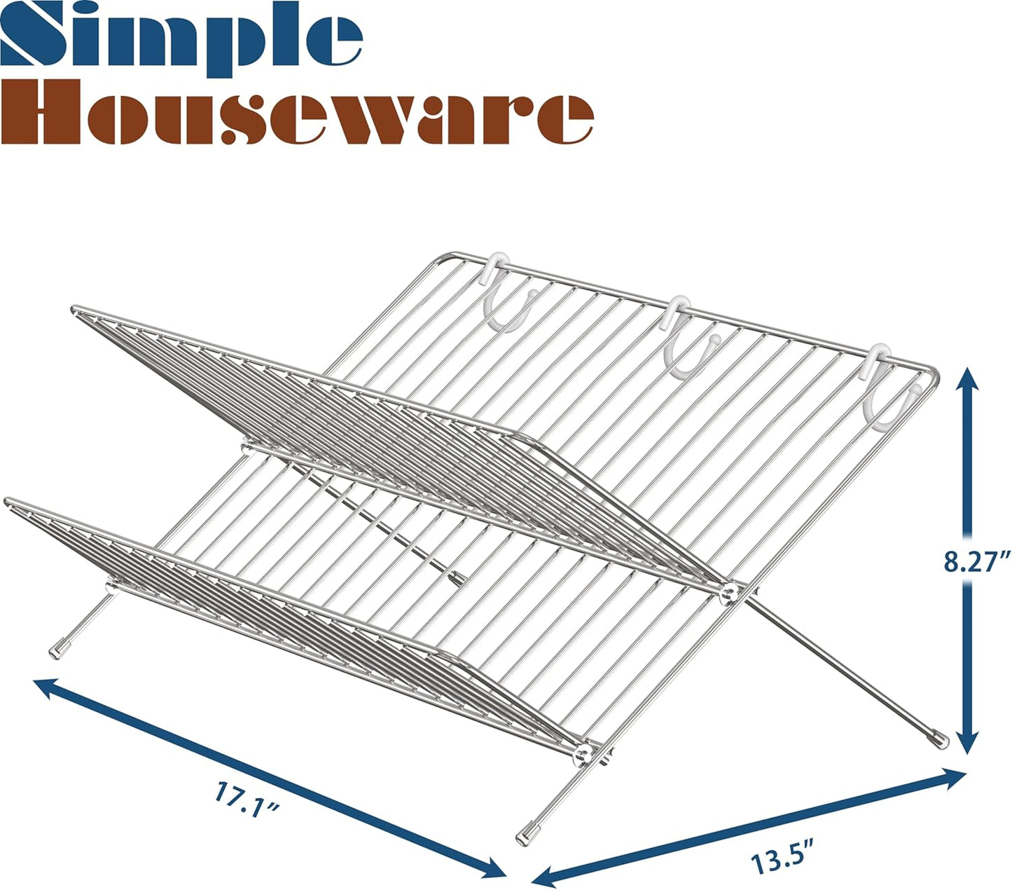 Collapsible Dish Drying Rack, Chrome