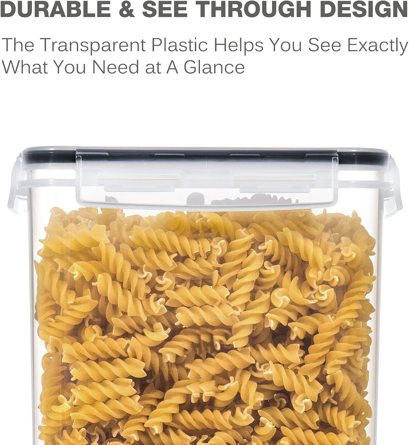 Large Food Storage Containers with Lids Airtight 5.2L /176Oz, for Flour, Sugar, Baking Supply