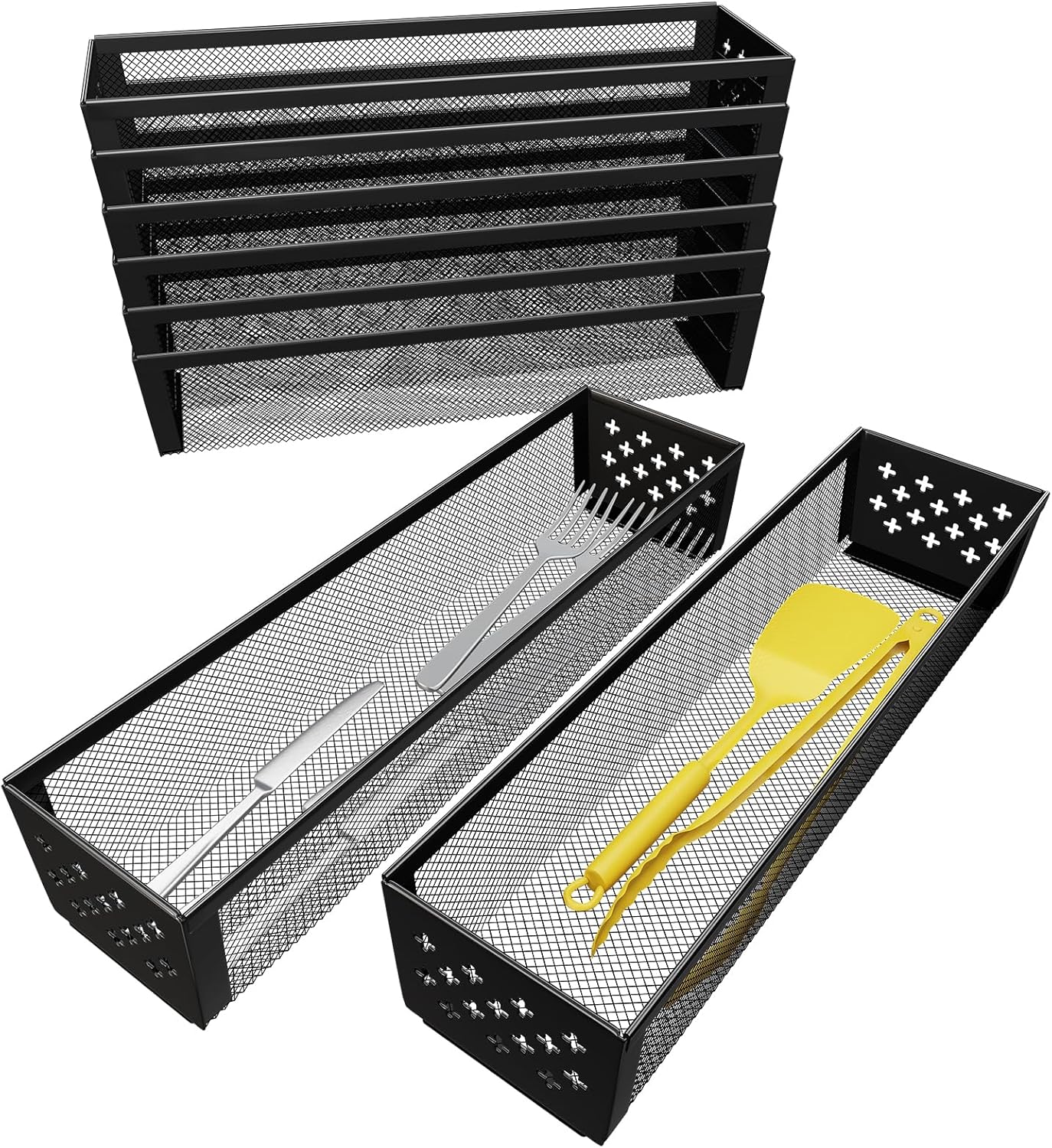Silverware Drawer Organizer, 8 Pack Utensil Organizer for Kitchen Drawers