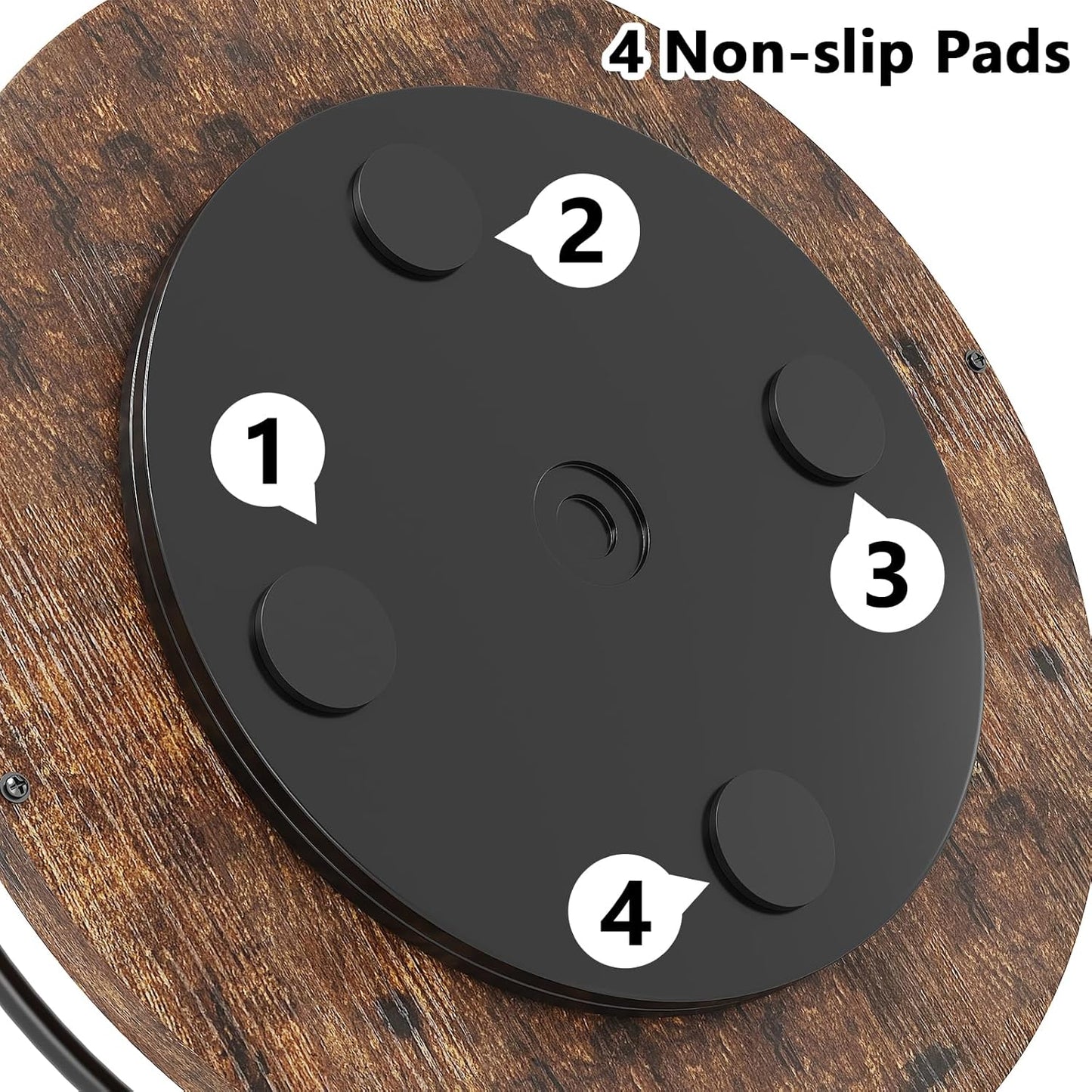 Lazy Susan Organizer：12 Inch 360 Degree Rotating Spice Rack for Kitchen Countertop Round Lazy Susan Wood Turntable Holder for Cabinet Table– Black