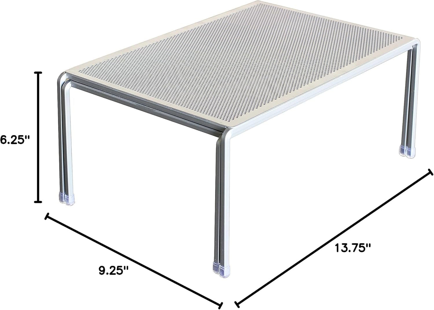 Expandable Cabinet Shelf Organizer for Kitchen Cabinet and Counter, Grey