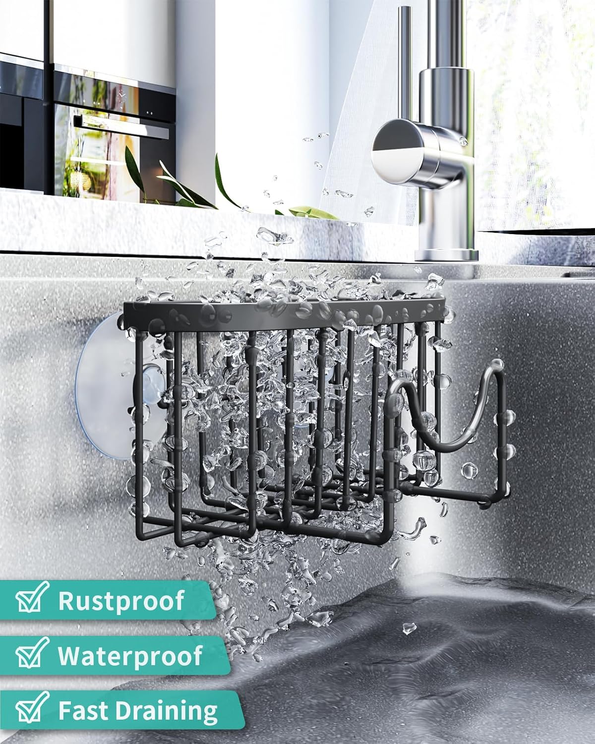Multifunctional Sponge Holder with Unique M-Shaped