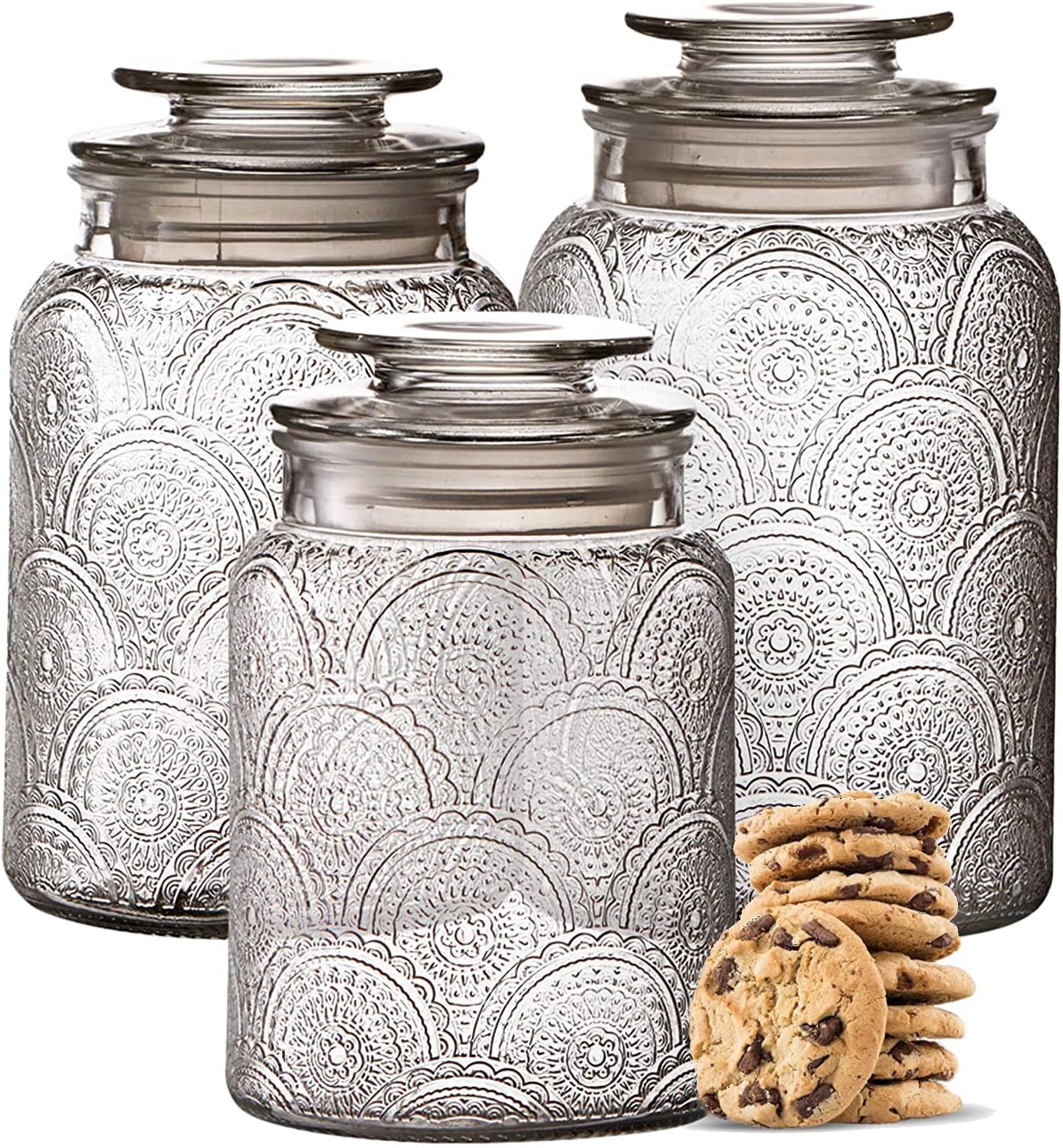 Food Storage Containers with Airtight Lids - Retro Design - Pantry Organization