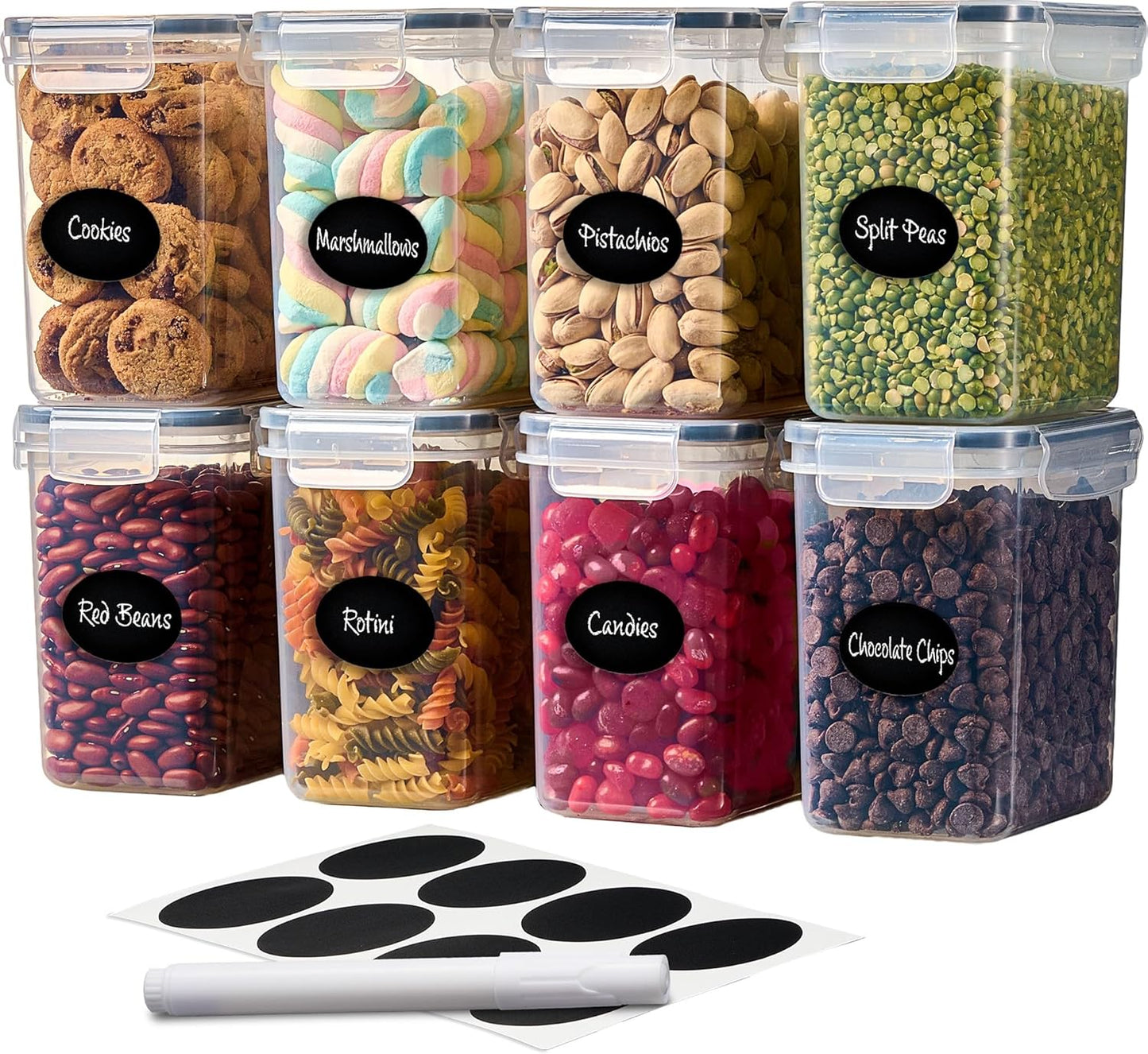 Airtight Food Storage Container Set - 8 Pieces 1.4L