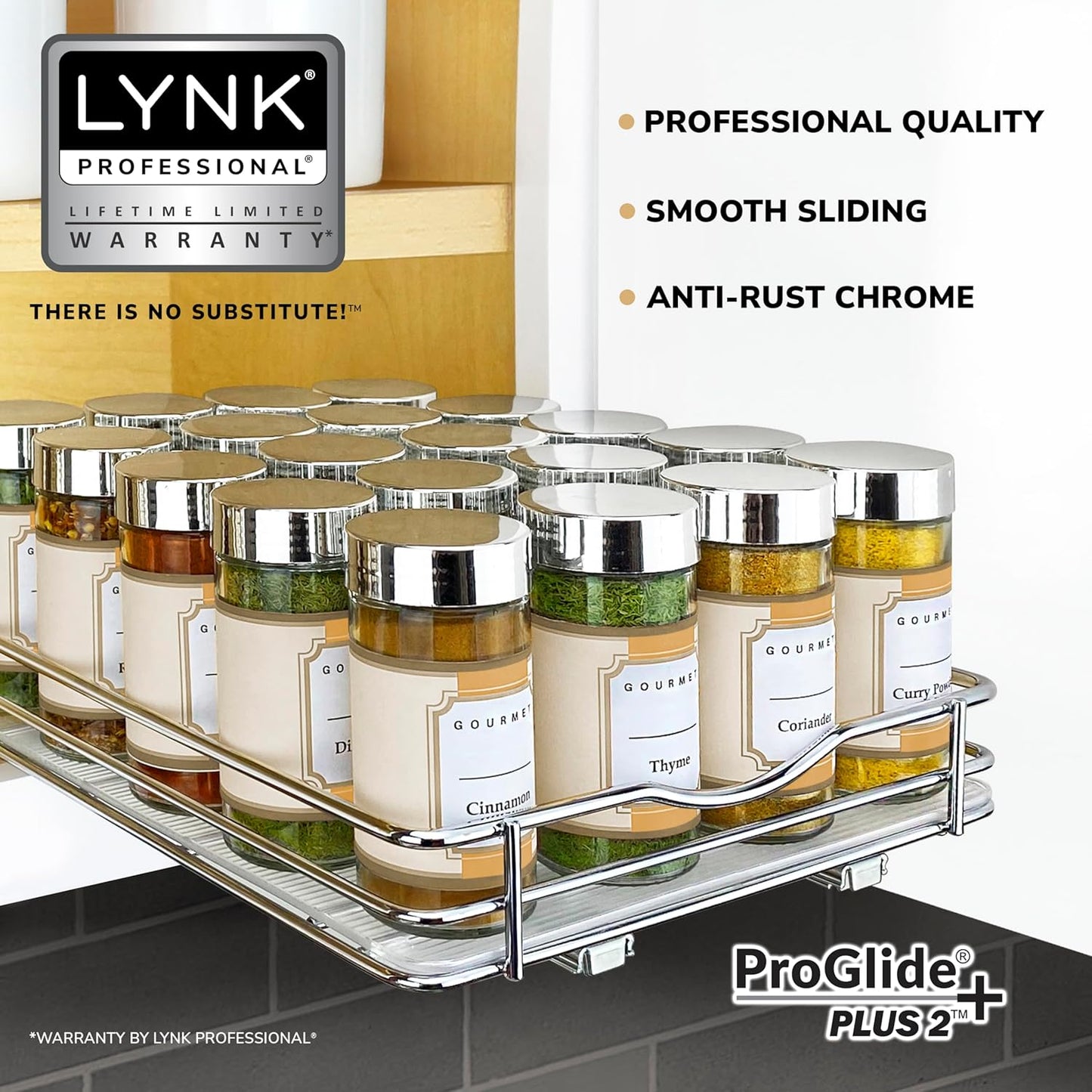 LYNK PROFESSIONAL® Pull Out Spice Organization for Cabinets