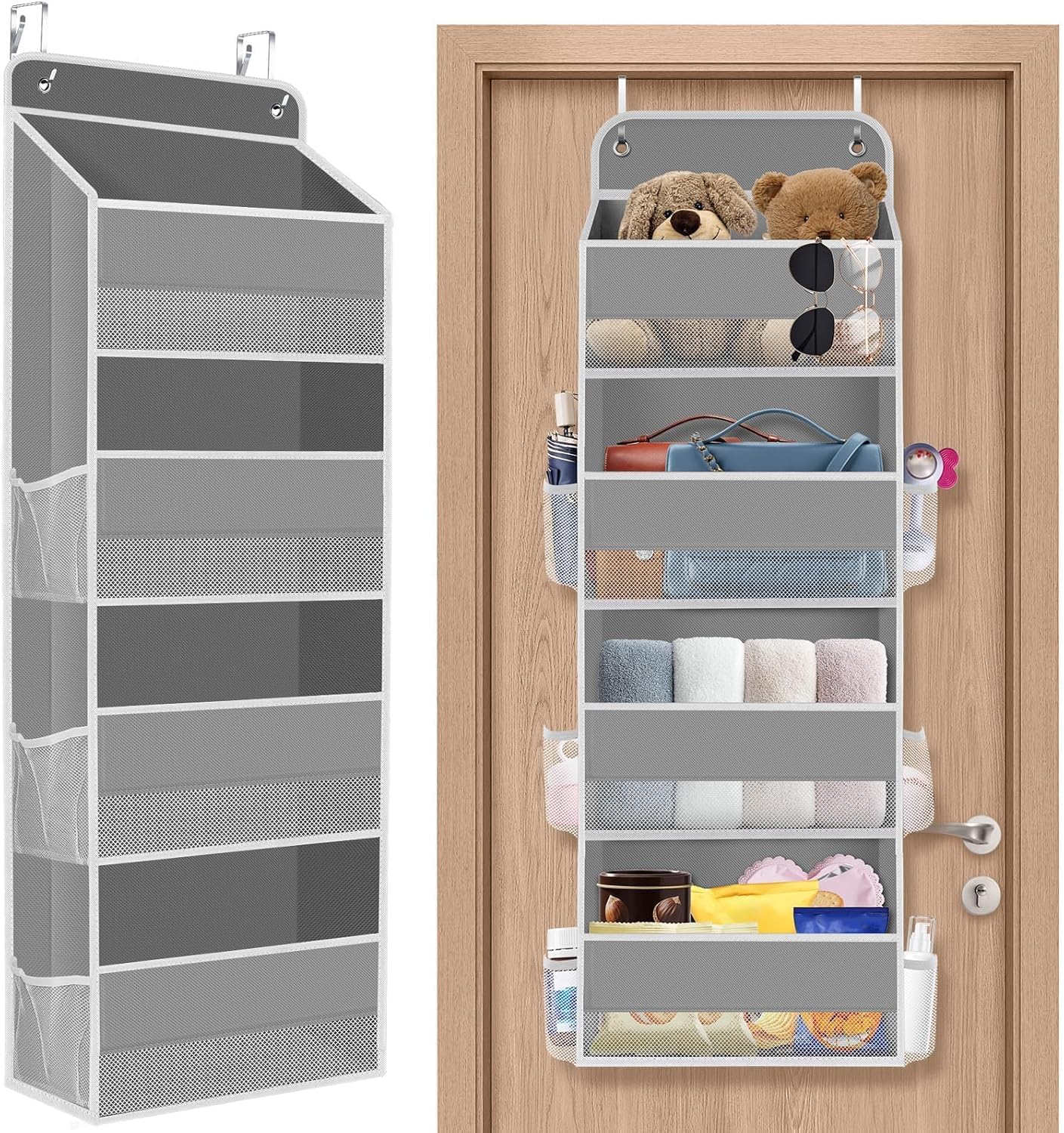 1 Pack Over The Door Organizer, Hanging Storage Organizer with Clear Window