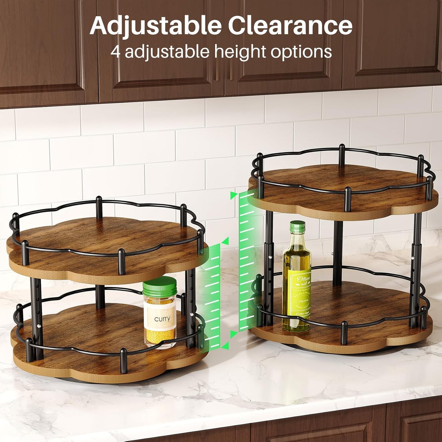 Spice Rack Lazy Susan Organizer for Cabinet