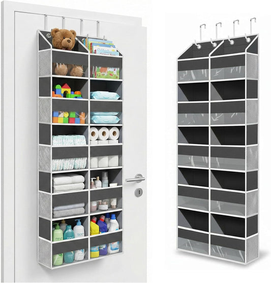 10-Pocket Over the Door Organizer with Heavy-Duty 600D Oxford Fabric