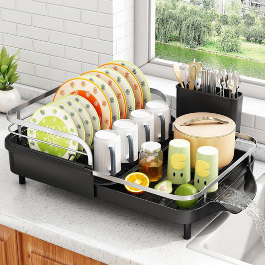 Dish Drying Rack - Expandable Dish Rack for Kitchen Counter