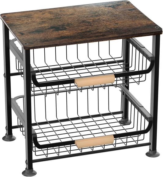 3-layer Kitchen Fruit Storage Basket Snack Rack