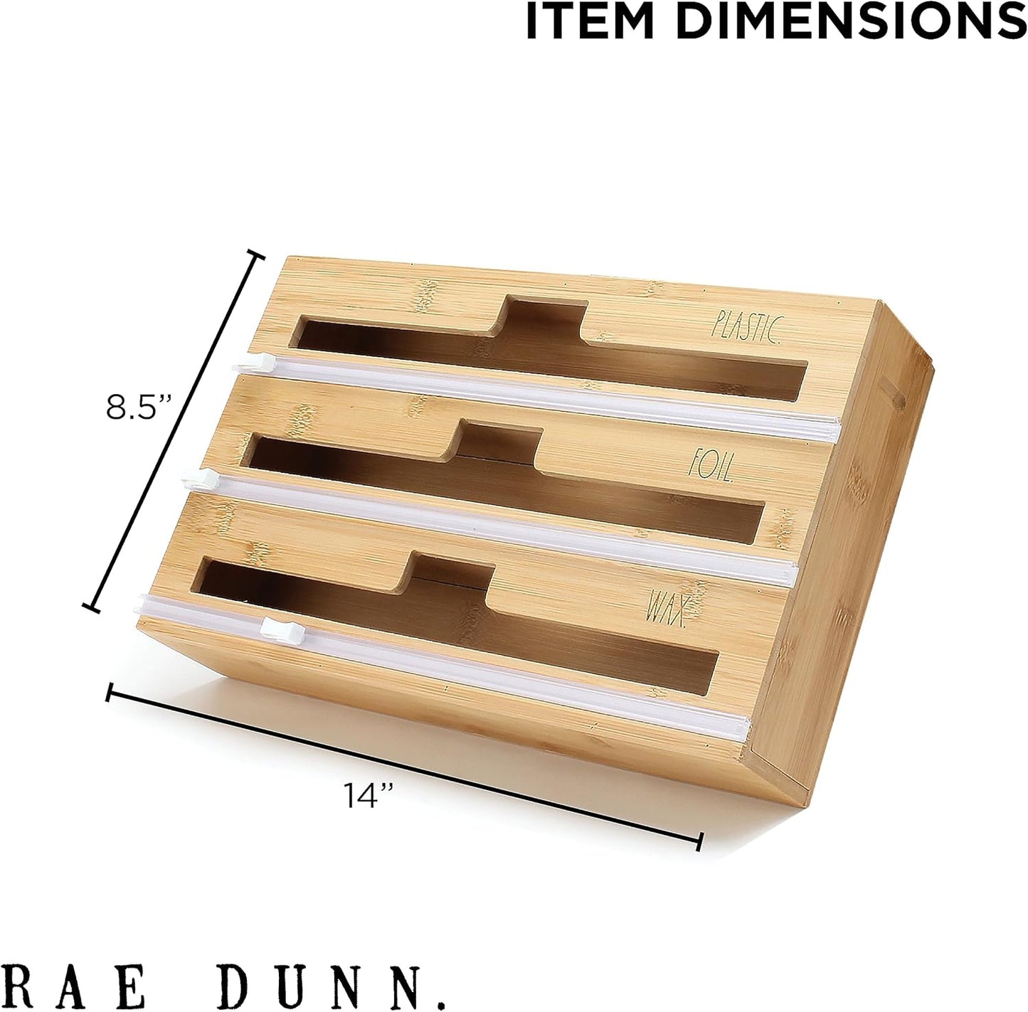 Bamboo Bag Organizer for Kitchen Drawer - Durable Wood Organizer for Kitchen Storage