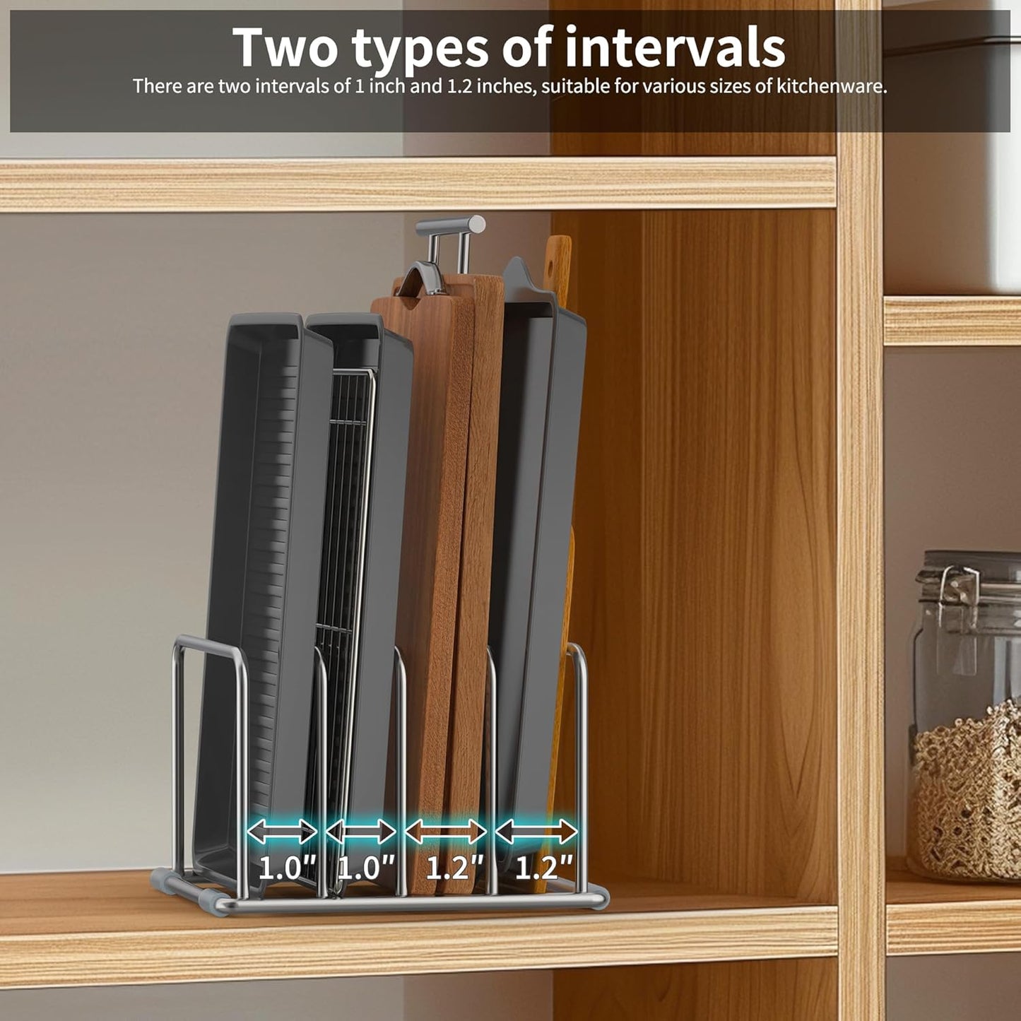 Cutting Board Holder Stand, Chopping Board Organizer Rack with 304 Stainless Steel