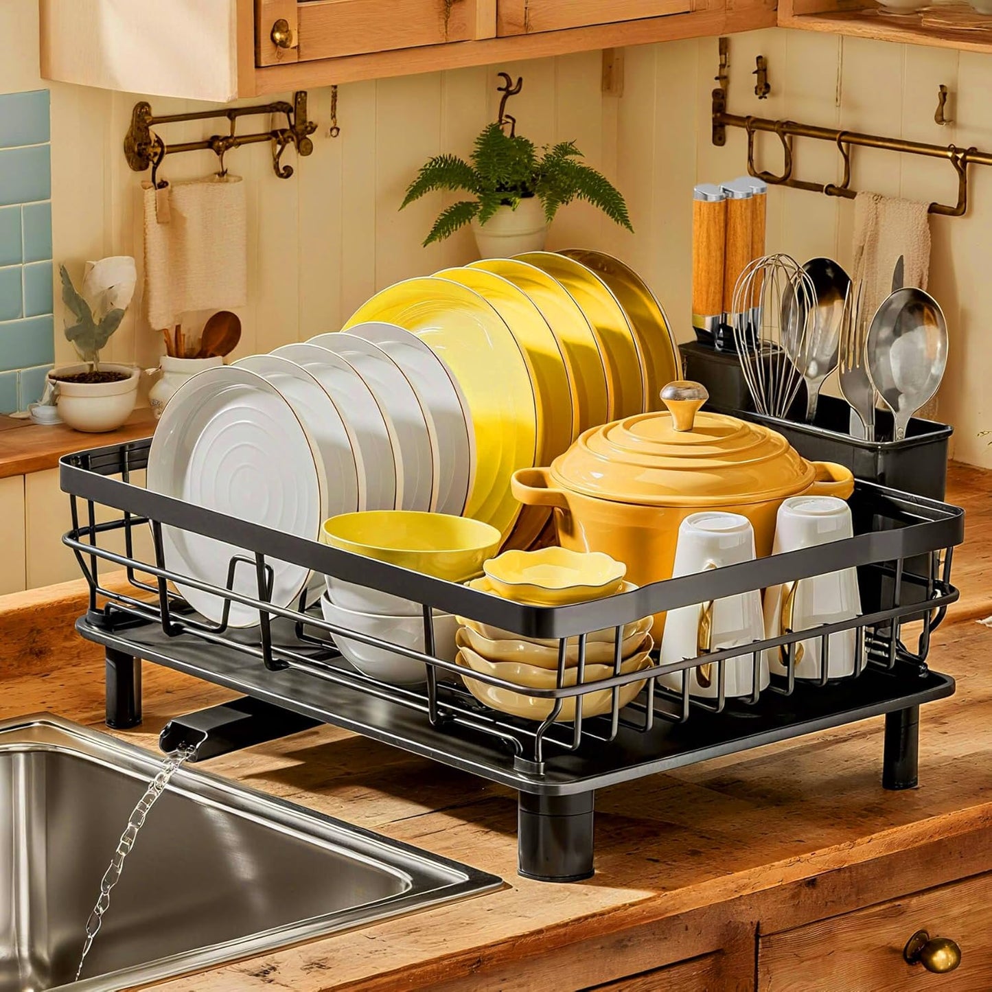 Dish Drying Rack, Dish Rack, Stainless Steel Dish Racks for Kitchen Counter
