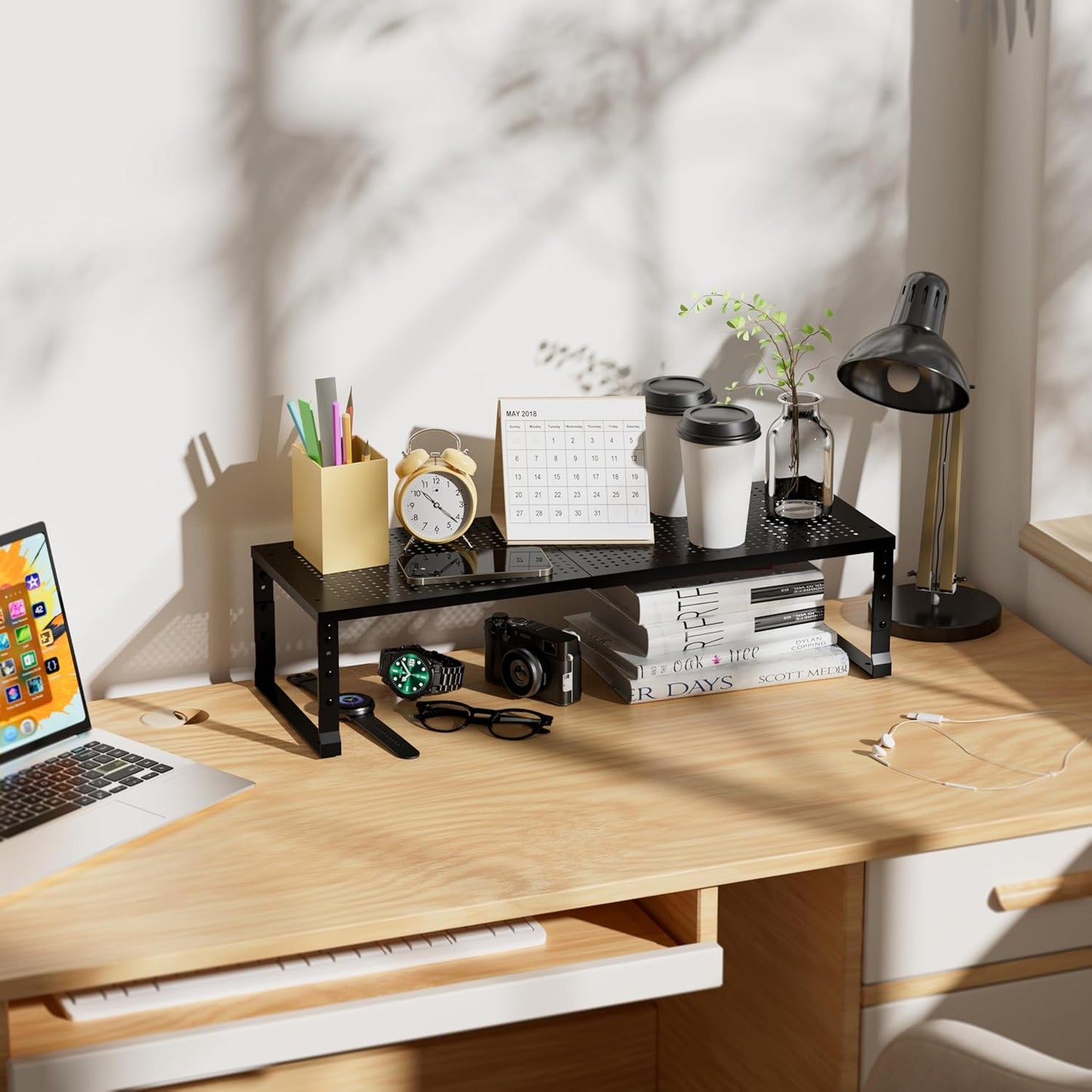 Expandable Spice Rack & Kitchen Cabinet Organizer - Stackable, Adjustable Shelves for Cabinets