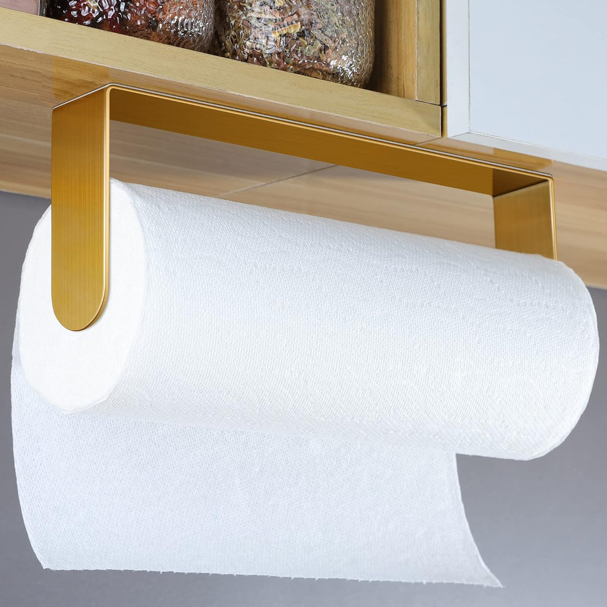YIGII Adhesive Paper Towel Holder Under Cabinet