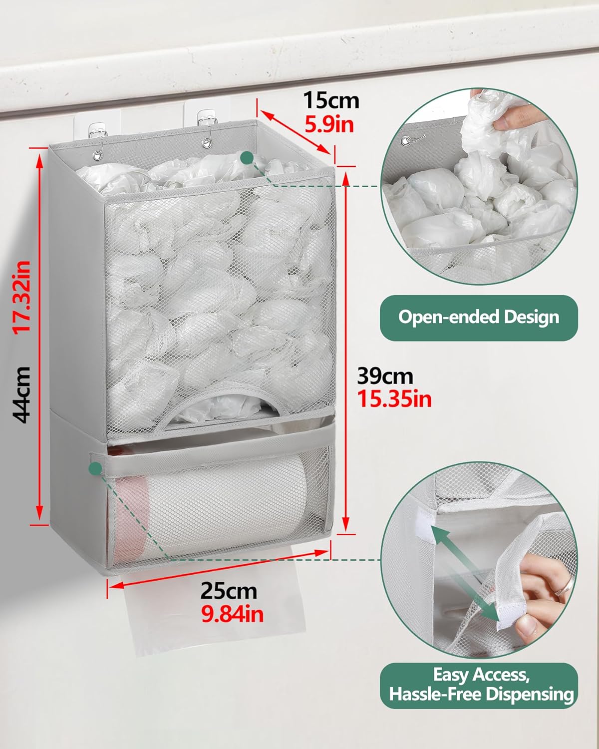 Bag Saver - Extra Large 2 in 1 Plastic Bag Holder Storage