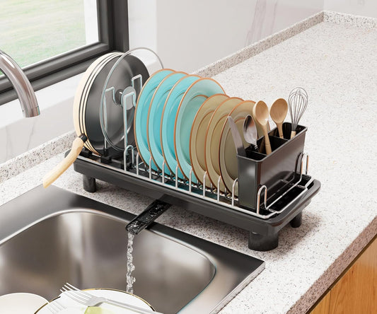 Compact Dish Drying Rack,Small Dish Rack for Kitchen Counter